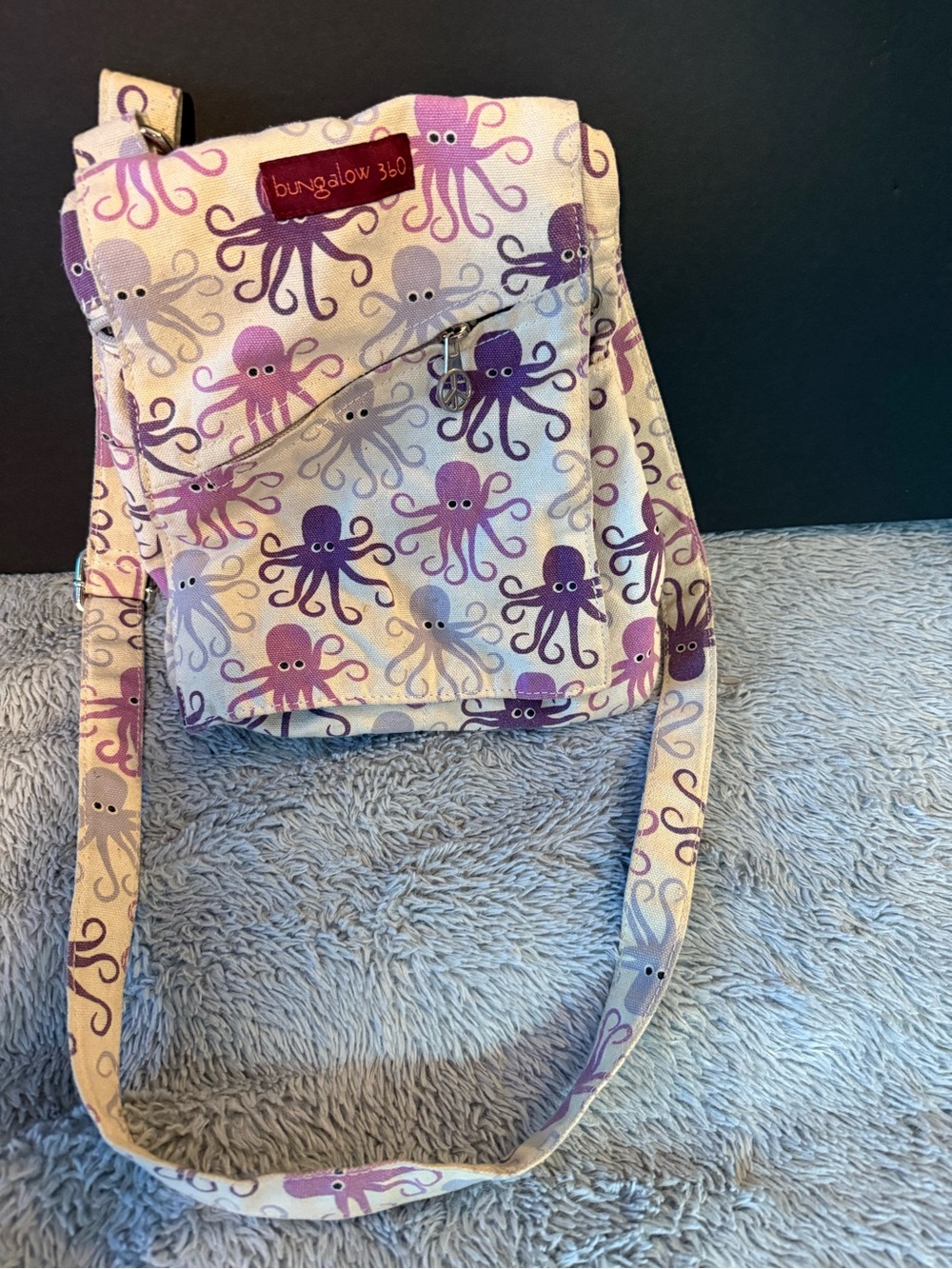 Bungalow 360 Lavender & Purple Octopus Crossbody Bag